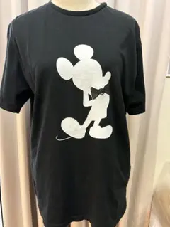 ディズニー ミッキー 蝶ネクタイ Tシャツ 黒 メンズS 古着のサムネイル