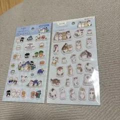 しろたん　はぴだんぶい　　mofusand ぷくっとシール