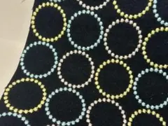 刺繍生地.中厚リネン.刺繍幅125cm×50cm.黒地.白糸.タンバリン - メルカリ