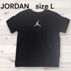 ジョーダン Tシャツ L ブラック 黒 ジャンプマン センターロゴ 半袖 古着のサムネイル