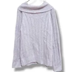 マジェスティックレゴン オフショル風 ニット セーター ラベンダー F