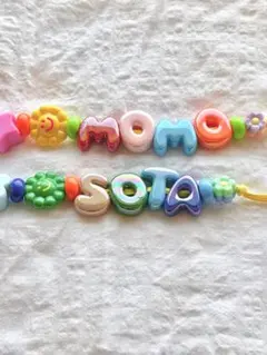 名前入り　おしゃぶりホルダー ハンドメイド