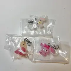 ゆるっとめじるしアクセサリー　ぼんぼんりぼん　しろうさ　マロンクリーム　セット