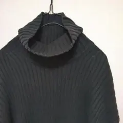 OLDGAP タートルネック リブニット 黒 Lサイズ