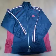 adidas ジャケット ネイビー/赤　130