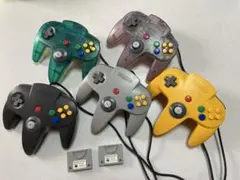 NINTENDO64 コントローラー 5個　メモリーパック2個