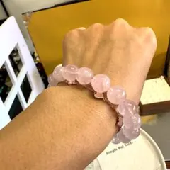 天然石 ローズクォーツ パワーストーンブレスレット15cm - メルカリ
