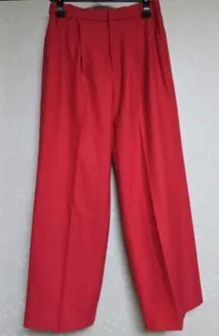 PLEATS PLEASE イッセイミヤケ プリーツパンツ 赤 - メルカリ