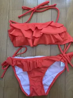 PEAK&PINE セパレート水着 オレンジ フリルのサムネイル