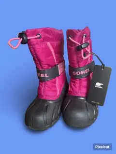 【新品未使用】SOREL 子ども用ピンクブーツ　14cm