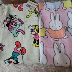 【新品タグ付き‼️】キャラクタータオルセット ミッキー ミッフィー