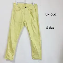 UNIQLO ユニクロ　スリムフィットカラーパンツ　S ライトイエロー