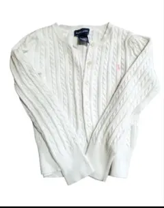 Ralph Lauren ケーブルニットカーディガン ホワイト