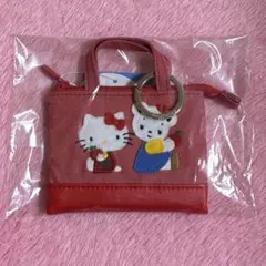 新品希少 HELLO KITTY ハローキティ 本革 レザー ハンドバッグ 赤 