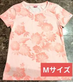 PUMA フラワープリント Tシャツ ピンク
