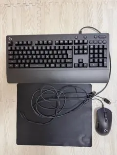 ロジクール　ゲーミングキーボード　マウス　マウスパッドセット
