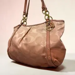 coach shoulder bag signature leather