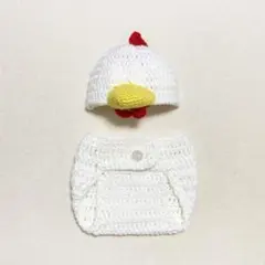 ベビーコスチューム　ニワトリ ＊ ニューボーンフォト　ハーフバースデー　とり　鳥