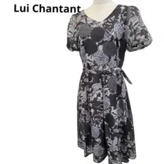 【日本製】Lui Chantant 花柄 半袖 ひざ丈ワンピース　ベルト付のサムネイル