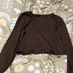SHEIN 長袖 トップス ブラウン XL