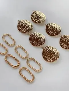 ゴールド金属パーツセット 12個