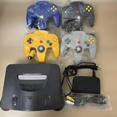 Nintendo64本体+コントローラー4個+コード類 すぐ遊べるセット