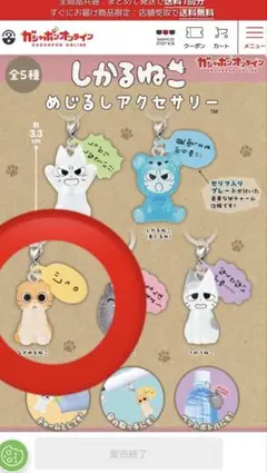 しかるねこ めじるしアクセサリー　ながめるねこ