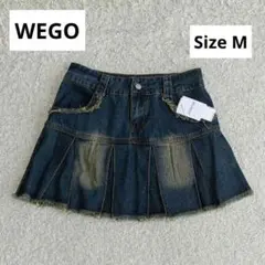 新品未使用【WEGO】ダメージ加工 プリーツ ミニスカート スカパン ウィゴー