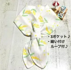 421＊ホワイト 白 ミモザ＊ネッククーラー＊手ぬぐい＊保冷剤＊ハンドメイド