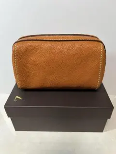 土屋鞄 オイルヌメ クラッチポーチ ブラウン 新品未使用 レザーのサムネイル