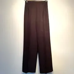 Avemmeレディース ダークパープル ハイウエスト ワイドレッグ スラックス