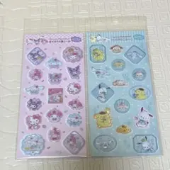 【値下げ】　正規品　サンリオキャラクターシール　すりガラス風シール　2枚セット