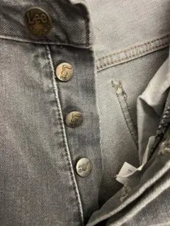 90's～00's Lee グレー ボタンフライデニムパンツ