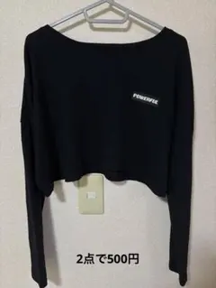 DAZY クロップドTシャツ　ブラック