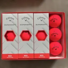 【新品未使用】Callaway Supersoft ゴルフボール1ダース 赤色