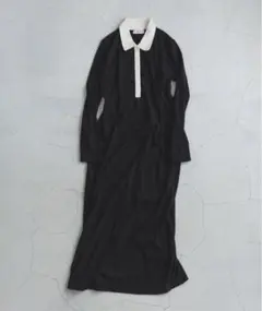 最終値下げ!!《ADAM ET ROPE' 》ポロシャツワンピース ブラック