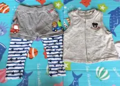 MIKIHOUSE 2点セット 車とクマ刺繍 80