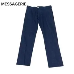 美品 MESSAGERIEイタリア製 デニムパンツ スラックス ワンタック 46のサムネイル