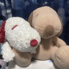 PEANUTS スヌーピー　もこもこ　BIGぬいぐるみ2体セット