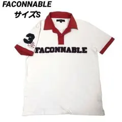 FACONNABLE ポロシャツ ホワイト/レッド