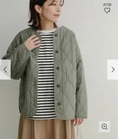 新品未使用◉ コットンキルトジャケット KHAKI