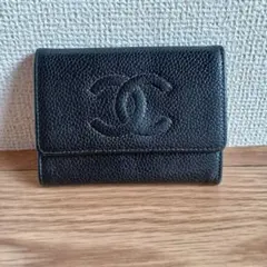 CHANEL キャビアスキン 二つ折り財布