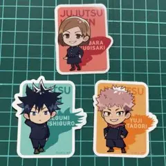 呪術廻戦カフェ限定ステッカー　虎杖悠仁　伏黒恵　釘崎野薔薇