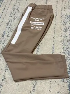 PW CIRCULUSレディース帯電防止 ストレッチ ロゴ サイドライン パンツ