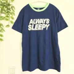 オールドネイビー 英字 Tシャツ 丸首 半袖 キッズXXL ネイビー メンズS