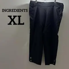 INGREDIENTS【XL】カジュアルアンクルパンツ　ブラック