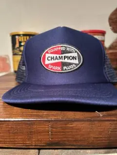 チャンピオンスパークプラグ　ネイビー トラッカーキャップ