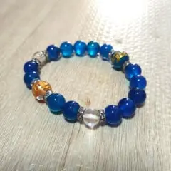 パワーストーン☆ブレスレット　龍　ブルー