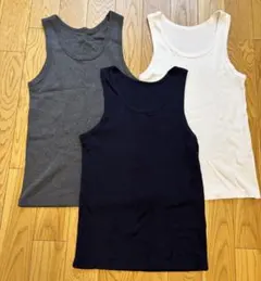 【美品】ユニクロ ドライカラーリブタンクトップ Mサイズ 3セット