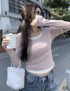 SHEIN レイヤリングtシャツ